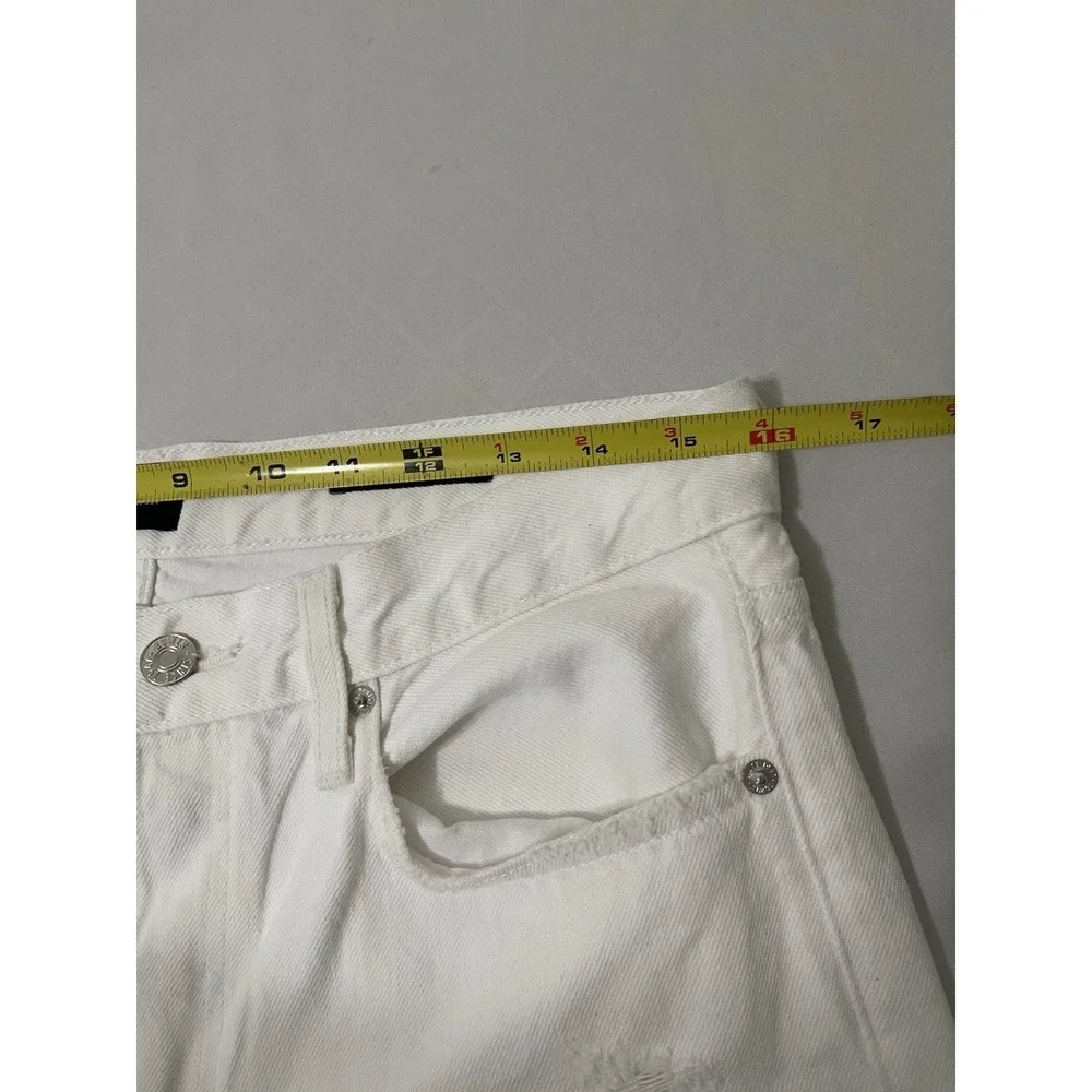 NWT Edwin Womens Kali Ankle‎ Vintage Straight Jeans 29 US 8 White Distressed